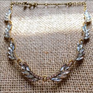 J. Crew sparkle leaf necklace